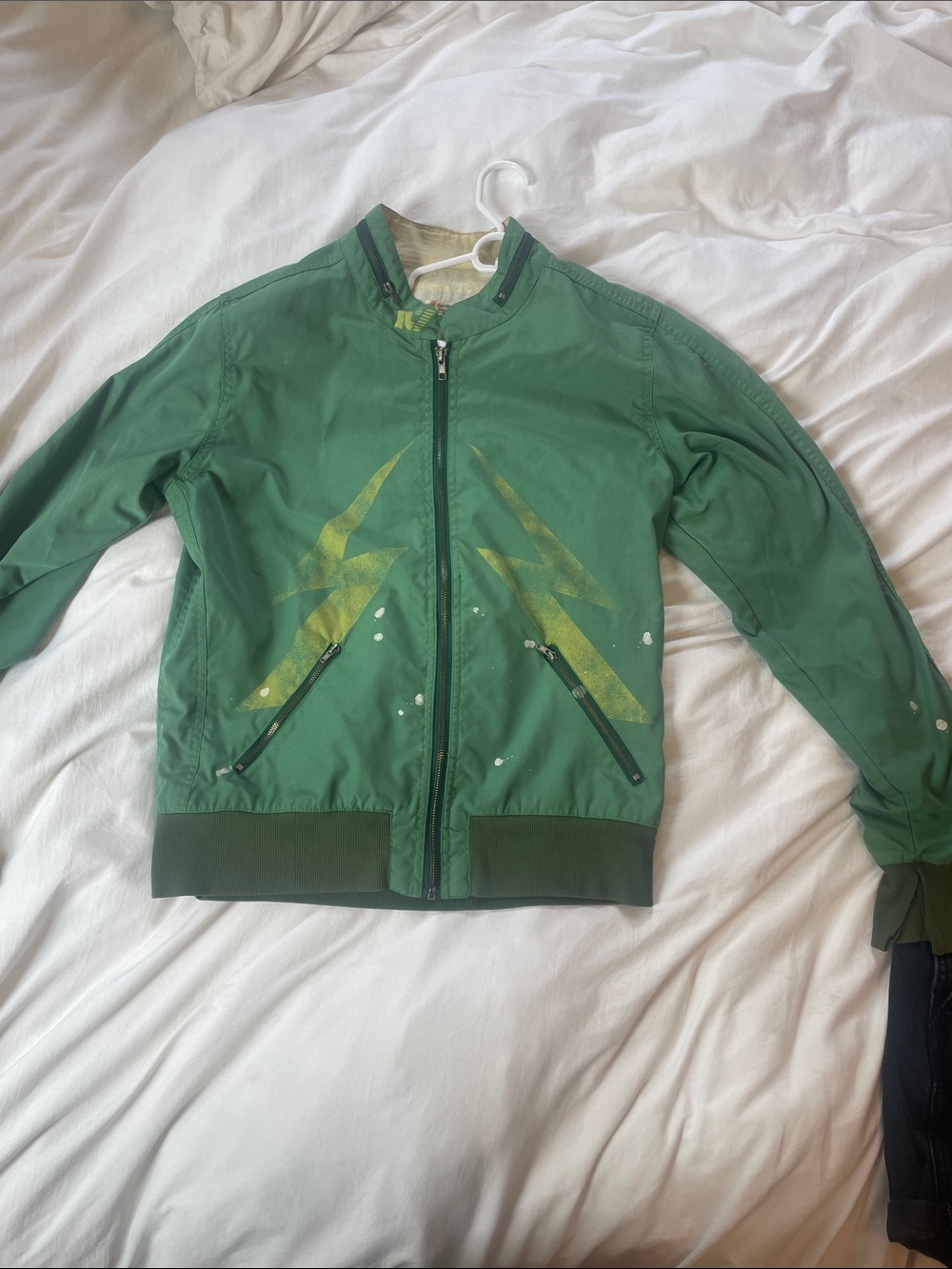 Rebel Yell Green Lightning Zip-Up Jacket